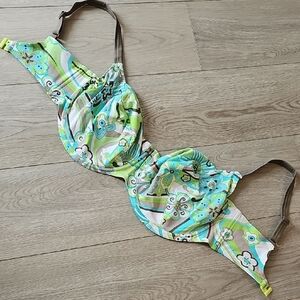 Freya Patterned Bikini Top, 38H